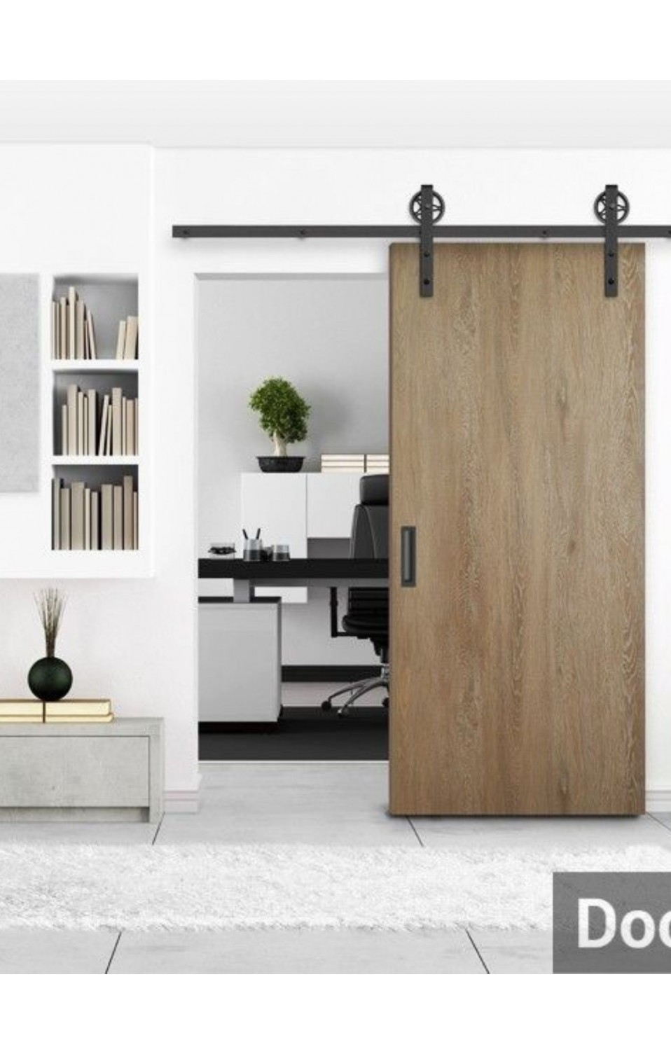 Heavy-Duty Kit Retro Maxi  Exposed Track Sliding Door System for developers| DoorHub UAE